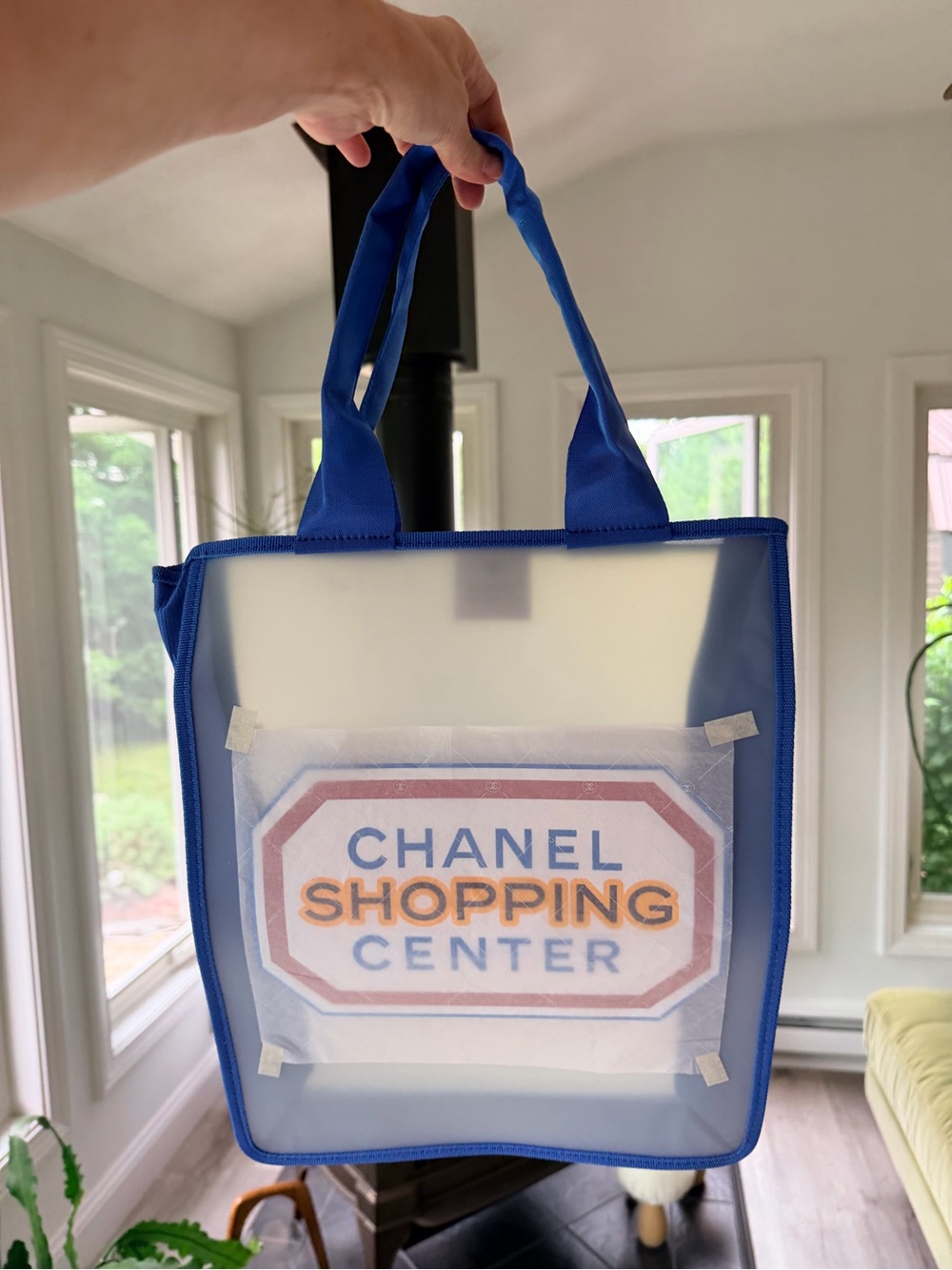 Fashion Clear PVC “SHOPPING CENTER” Tote NEW in original Ziploc branded bag